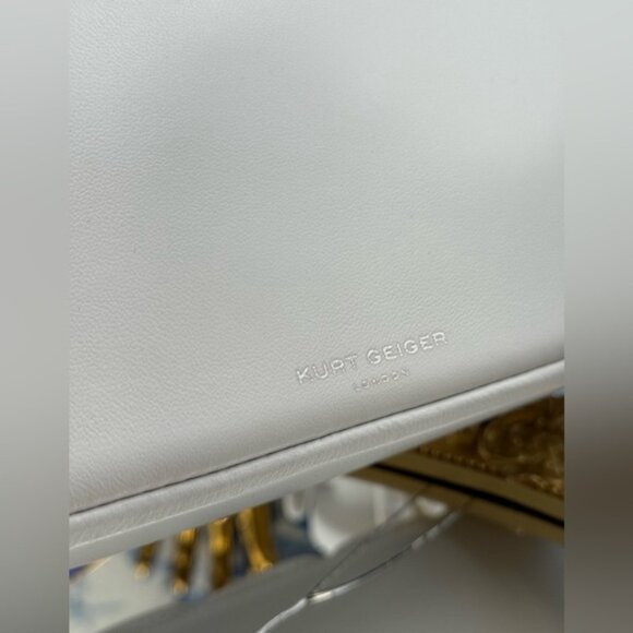 🆕 KURT GEIGER LONDON 🧿 NWOT Kensington Drench Shoulder Bag, Pure White - Picture 8 of 16